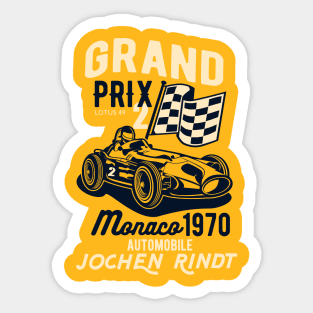 1970 Racing Car Grand Prix of Monaco Sticker